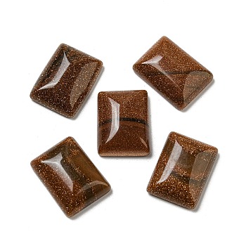 Synthetic Goldstone Cabochons, Rectangle, 16x12x5mm