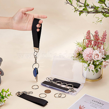 BENECREAT PU Leather and Alloy Clasp Keychain(KEYC-BC0001-02)-3