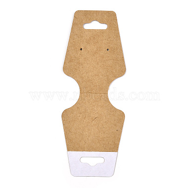 Fold Over Kraft Paper Adhesive Jewelry Display Cards for Necklace & Bracelet Display(CDIS-YWC0001-03)-2