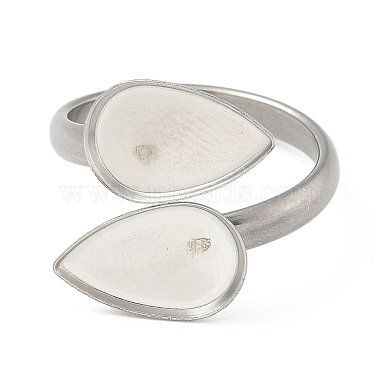 304 Stainless Steel Cuff Rings Components(X-STAS-K279-02E-P)-2