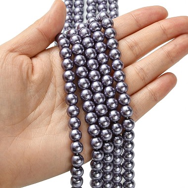 umweltfreundliche runde Perlenstränge aus gefärbtem Glasperlen(HY-A008-8mm-RB116)-4