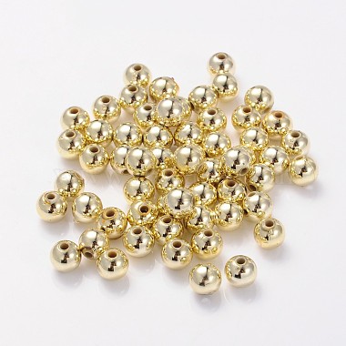 6mm Gold Round Acrylic Beads