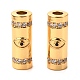 Brass Micro Pave Clear Cubic Zirconia Tube Beads(X-ZIRC-P086-04G)-2