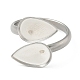 304 Stainless Steel Cuff Rings Components(X-STAS-K279-02E-P)-2