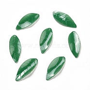 Acrylic Pendants, with Heat shrinkable piece, Leaf, 27.5x11.5x1mm, Hole: 1mm(SACR-E002-11)