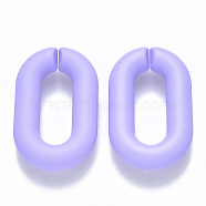 Opaque Spray Painted Acrylic Linking Rings, Quick Link Connectors, for Cable Chains Making, Oval, Lilac, 31x19.5x5.5mm, Inner Diameter: 19.5x7.5mm(X-OACR-S036-006A-I06)