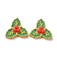 Christmas Theme Opaque Resin Decoden Cabochons, DIY Accessories, Christmas Fruit, Green, 23x26x7.5mm(RESI-G029-A09)