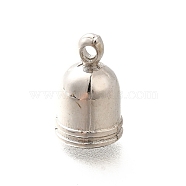 Brass Pendants, Bell Charms, Long-Lasting Plated, Cadmium Free & Lead Free, Platinum, 12.3x9.5x9.5mm, Hole: 1.8mm(KK-M312-22P)