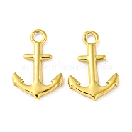 304 Stainless Steel Pendants, Anchor Charms, Real 14K Gold Plated, 16x11x1.8mm, Hole: 2mm(STAS-L022-230G)