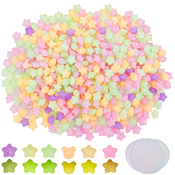 400Pcs Star Luminous Sealing Wax Particles, for Retro Seal Stamp, Glow in Dark, Mixed Color, 12x7.5x12.5mm(DIY-CP0009-25)