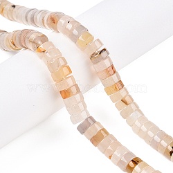 Natural White Agate Beads Strands, Heishi Beads, Disc, 10.5x4.5mm, Hole: 1mm, about 50pcs/strand, 8.46~8.78''(21.5~22.5cm)(G-T138-54)