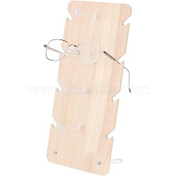 4-Tier Wood Display Stands, with Clear Acrylic Findings, for Glasses Display Holder, Navajo White, 32.9x14.9x0.5cm, 13pcs/set(ODIS-WH0002-17A)