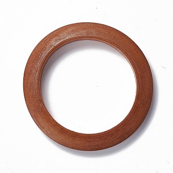 Vintage Wood Chunky Bangle, Plain Band Simple Bangle for Men Women, Saddle Brown, Inner Diameter: 2-1/2 inch(6.35cm)