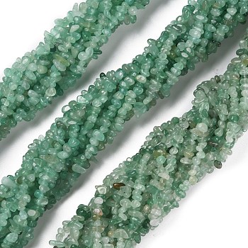 Natural Green Aventurine Beads Strands, Chip, 1.5~4.5x3~13x2.5~8mm, Hole: 0.6mm, 30.94~31.97 inch(78.6~81.2cm)
