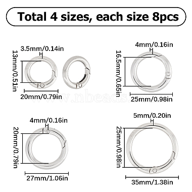 32Pcs 4 Styles Zinc Alloy Spring Gate Rings(FIND-SC0005-23)-2
