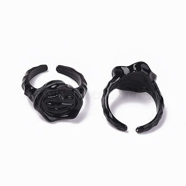Spray Painted Alloy Cuff Rings(RJEW-T011-15-RS)-2