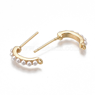 Brass Stud Earring Findings(X-KK-T038-485G)-2