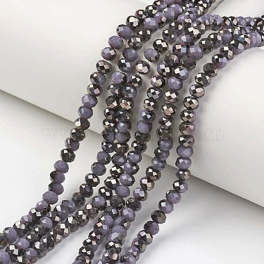 Dark Slate Blue Rondelle Glass Beads