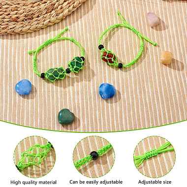 Adjustable Braided Nylon Cord Macrame Pouch Bracelet Making(AJEW-SW00013-03)-3