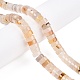 perles naturelles en agate blanc brins(G-T138-54)-1