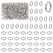 304 Stainless Steel Split Rings, Double Loops Jump Rings, Stainless Steel Color, 12x2mm, Inner Diameter: 10mm, 400pcs/box(STAS-UN0018-31P)