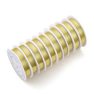 Round Copper Jewelry Wire, Long-Lasting Plated, Golden, 32 Gauge, 0.2mm , about 82.02 Feet(25m)/roll(CWIR-Q006-0.2mm-G)