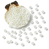ABS Plastic Imitation Pearl Round Beads, White, 6mm, Hole: 1mm(MACR-YW0002-6mm-82)