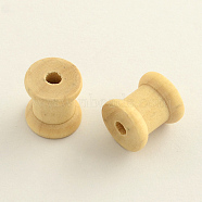 Wooden Empty Spools for Wire and Thread Cord, Thread Bobbins, BurlyWood, 14x13mm, Hole: 4~5mm(X-WOOD-Q018-21)