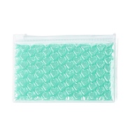 PVC Bubble Out Bags, Zip Lock Bags, for Jewelry Storage, Jewelry Organizer Portable, Rectangle, Aquamarine, 15x10x0.7cm(ABAG-G011-01G)