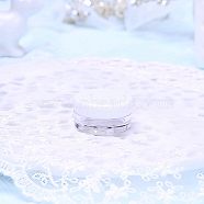 Plastic Cream Jar, Screw Cover, Column, White, 29.5x16mm, Capacity: 5g(MRMJ-WH0065-79B)