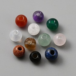 Natural & Synthetic Mixed Gemstone Beads, Round, Mixed Dyed and Undyed, 6mm, Hole: 2mm(G-WH0030-03A)