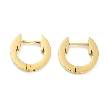 Ion Plating(IP) 304 Stainless Steel Arrow Huggie Hoop Earrings for Women, with 316 Stainless Steel Pins, Golden, 14.5x3x16mm