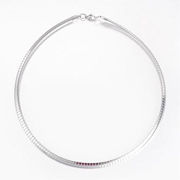 304 Stainless Steel Necklaces, with Lobster Clasps, Stainless Steel Color, 138mm(5-7/16 inch)