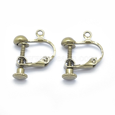 Brass Screw On Clip-on Earring Findings(KK-L164-01AB-NF)-2