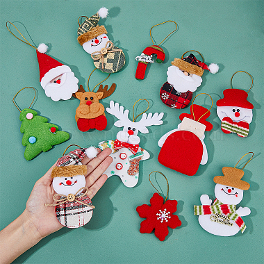 12pcs 12 styles Christmas Velvet Pendant Decorations with Bell(FIND-FH0007-54)-3