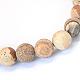 Frosted Natural Picture Jasper Round Bead Strands(G-E334-6mm-26)-2