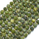Natural Chinese Jade Beads Strands, with Seed Beads, Faceted, Lantern, 8~8.5x6.5~7mm, Hole: 0.6mm, about 44pcs/strand, 15.16''(38.5cm)(G-K389-E22-01)