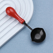 Alloy Sealing Wax Spoons, with Wood Handle, Stamp Heating Tool, FireBrick, 104x35mm(PW-WG94838-09)