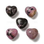 Natural Rhodonite Beads, Heart, 14.5~15x14.5~15x8.5mm, Hole: 1.5mm(G-K248-A11)