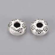 Tibetan Style Spacer Beads, Antique Silver, Cadmium Free & Nickel Free & Lead Free, 9.5x9.5x5mm, Hole:2.5mm(LF10926Y-NF)