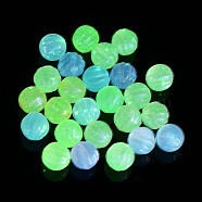 Luminous Acrylic Beads, Glitter Beads, Glow in the Dark, Pumpkin, Mixed Color, 11mm, Hole: 2mm, about 670pcs/500g(OACR-E010-17)