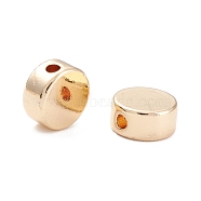 Rack Plating Brass Spacer Beads, Flat Round, Real 14K Gold Plated, 6x3mm, Hole: 1.2mm(KK-F829-06C-G)