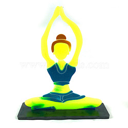 YOGA DIY Silicone Statue Molds, for Home Decoraction Making, Resin Casting Molds, For UV Resin, Epoxy Resin Jewelry Making, White, 257x79x9mm(DIY-G046-10)