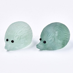 Natural Green Fluorite Display Decorations, Hedgehog, 26.5x44x28mm(G-T113-17)