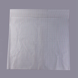Plastic Paper, Flower Bouquet Wrapping Craft Paper, Gift Wrapping Paper, Square with Stripe, White, 60x60cm, about 20pcs/bag(DIY-WH0140-02)