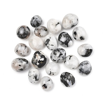 Natural Rainbow Moonstone Beads, Tumbled Stones, No Hole/Undrilled, Nuggets, 15~40.5x11~20x7~19mm
