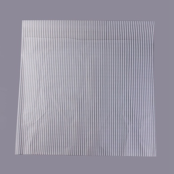 Plastic Paper, Flower Bouquet Wrapping Craft Paper, Gift Wrapping Paper, Square with Stripe, White, 60x60cm, about 20pcs/bag