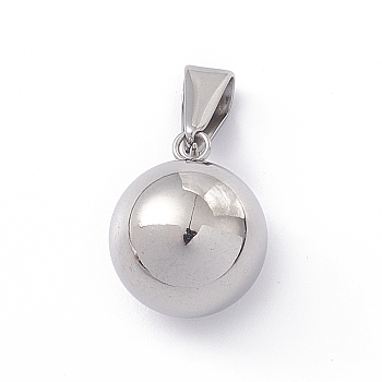 201 Stainless Steel Charms, Round Charms, Stainless Steel Color, 12.5x10mm, Hole: 2.5x5mm