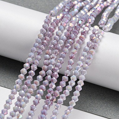 Baking Painted Transparent Glass Beads Strands(DGLA-F002-04G)-2