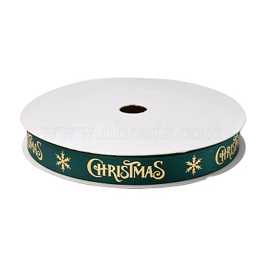 Flat Christmas Theme Polyester Satin Ribbon(OCOR-YWC0001-01B-03)-2